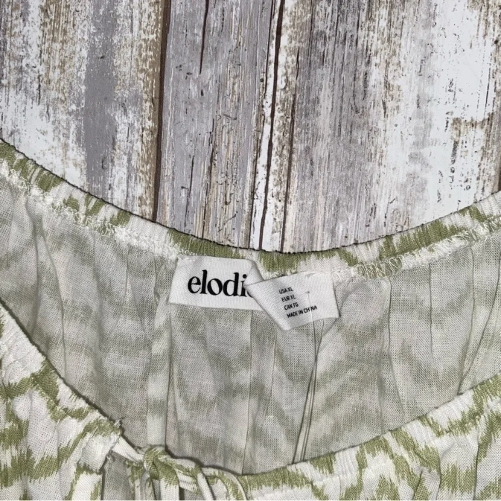 NWT Elodie Green & White Tie Crop - Picture 5 of 6